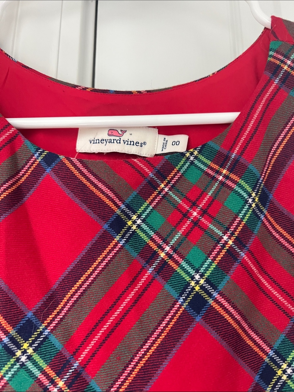 Vineyard Vines Red Plaid Sleeveless Dress